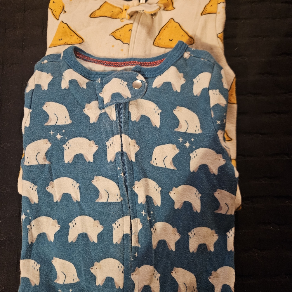 Gerber Blue and Cream Polar Bear Pajama Set
